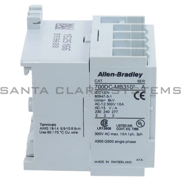 Allen Bradley 700DC-MB310Z24S 700-M Miniature Control Relay, 3 N.O. / 1 N.C. Product Image