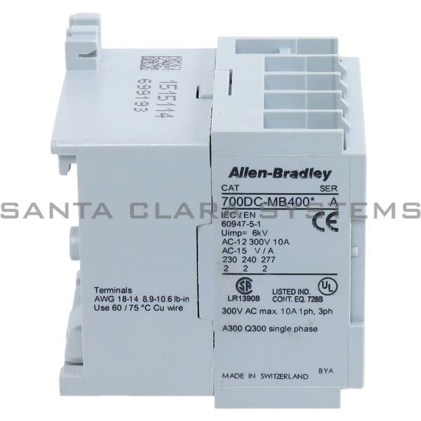 Allen Bradley 700DC-MB400D24S Control Relay Product Image