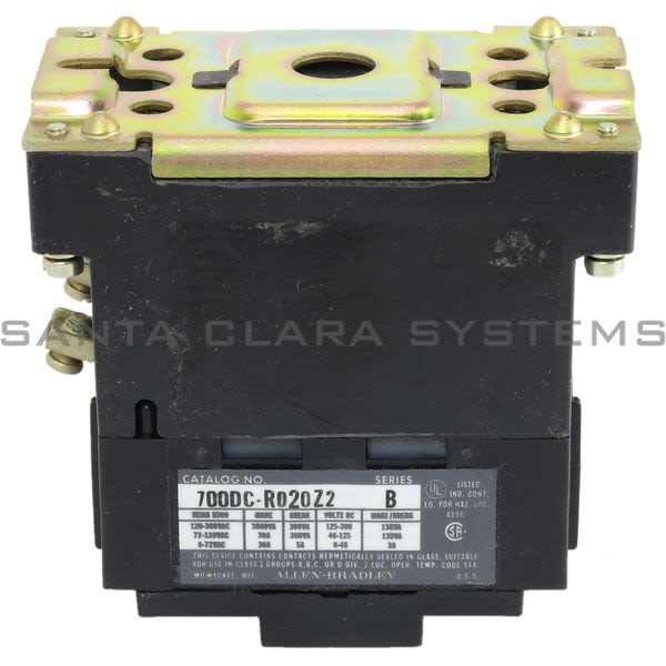 Allen Bradley 700DC-R020Z2 DC Control Relay 2 Poles 250V DC Product Image