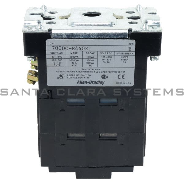 Allen Bradley 700DC-R440Z1 Sealed Contact Control Relay Product Image