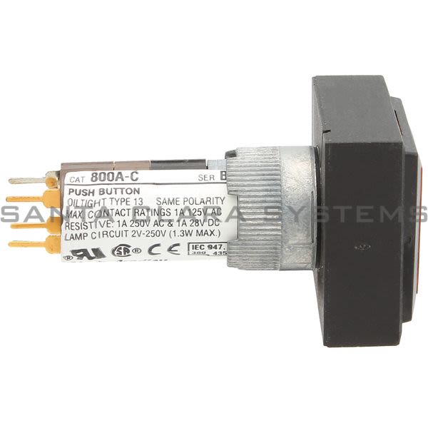 Allen Bradley 800A-C2DA12C Momentary Push Button | Amber Product Image