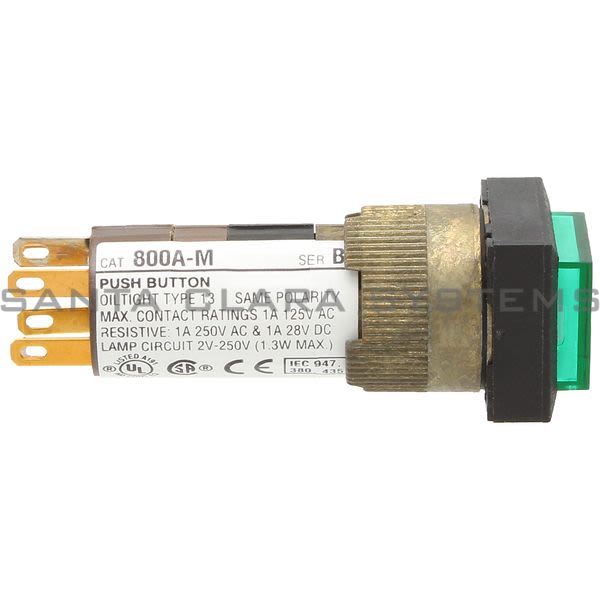 Allen Bradley 800A-M2BGC Push Button Green Product Image