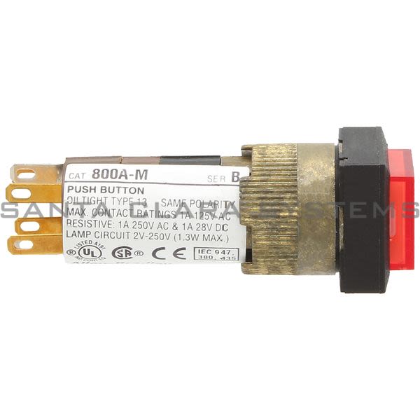 Allen Bradley 800A-M2BRC Push Button Red Product Image