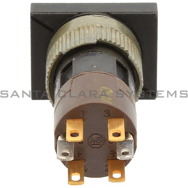 Allen Bradley 800A-T2CC24 Maintained Push Button, Stab Type Termination, Extended Head, Rectangular Bezel, Product Image