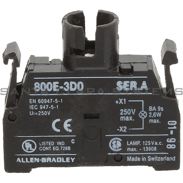 Allen Bradley 800E-3D0 Light Module Full Voltage Product Image