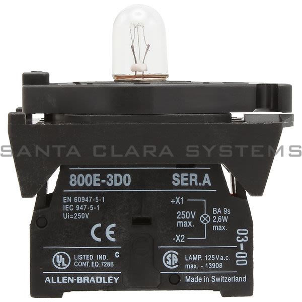 Allen Bradley 800E-3DL3X01 Pushbutton Product Image