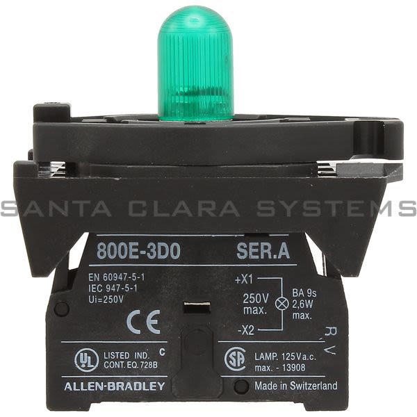 Allen Bradley 800E-3DL5G Light Module | Green Product Image