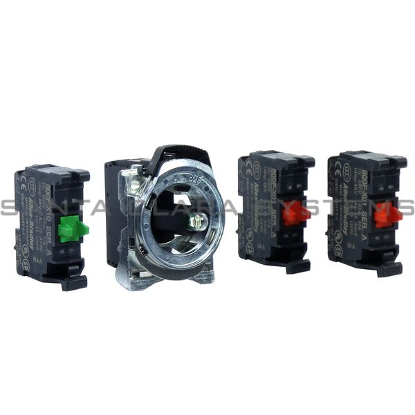 Allen Bradley 800F-MN3RX12 Integrated LED Metal Latch Mount | Red LED Product Image