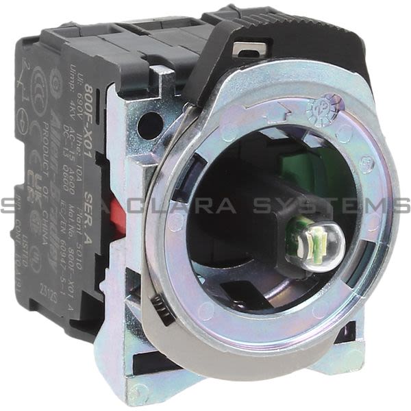 Allen Bradley 800F-MN3WX11 Integrated LED, Metal Latch Mount, 24V AC/DC, White LED, 1 N.O. Contact(s), 1 N.C. Contact(s), Standard Product Image