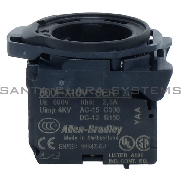 Allen Bradley 800F-PX10V Contact Cartridge With Latch Product Image