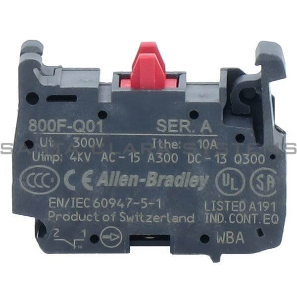 Allen Bradley 800F-Q01 Auxiliary Contact Block Product Image