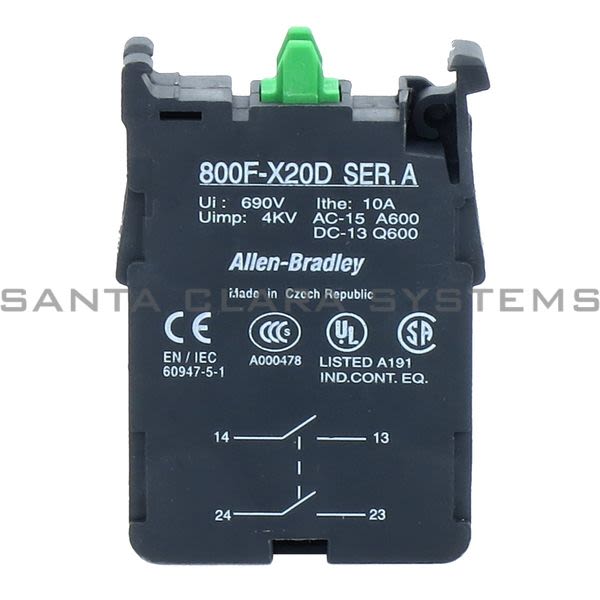 Allen Bradley 800F-X20D Contact Product Image