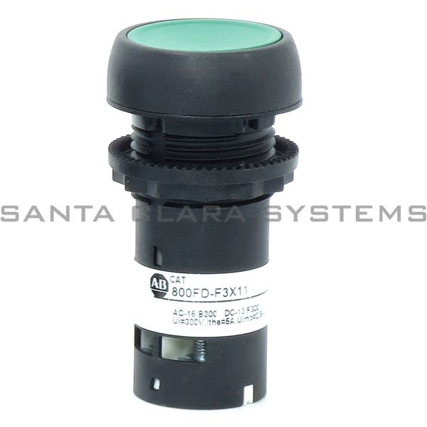 Allen Bradley 800FD-F3X11 Flush Push Button Green Product Image