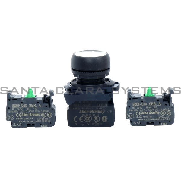 Allen Bradley 800FP-LF7PQ3WQ20 Illuminated Push Button, Plastic, Flush Product Image