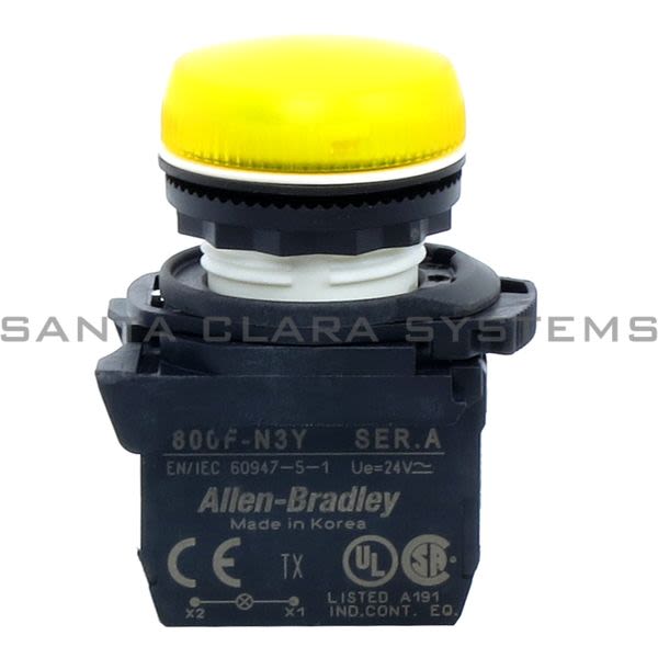 Allen Bradley 800FP-P5PN3Y Pilot Light Product Image