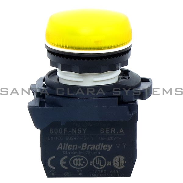 Allen Bradley 800FP-P5PN5Y Pilot Light, Plastic Product Image