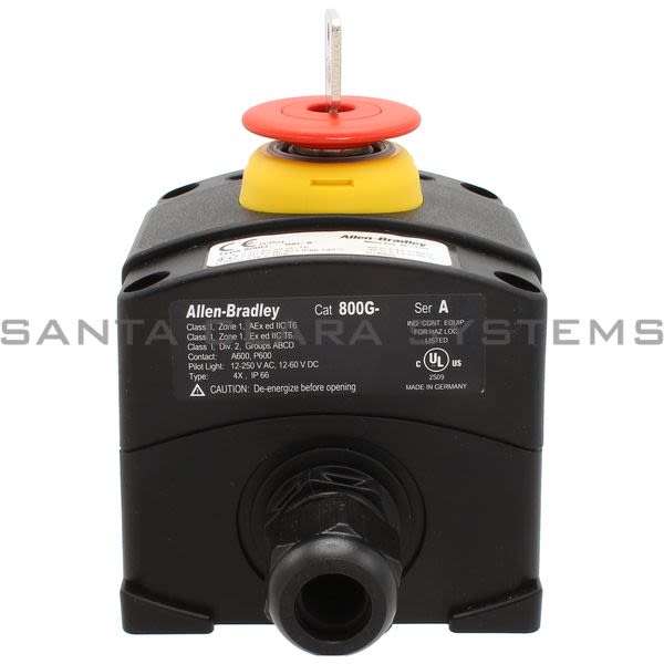 Allen Bradley 800G-1B4A3 Assembled Pushbutton Station Product Image