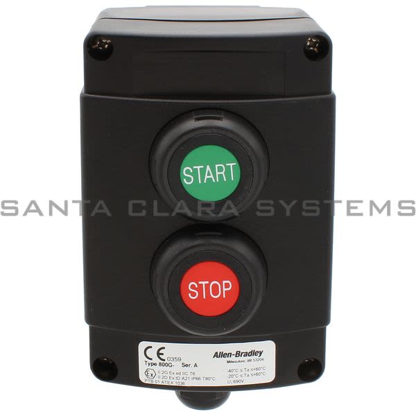 Allen Bradley 800G-2FAAFBA3 Assembled Pushbutton Station Product Image