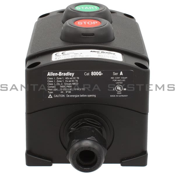 Allen Bradley 800G-2FAAFBA3 Assembled Pushbutton Station Product Image