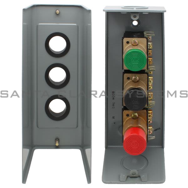 Allen Bradley 800H-3HG Assembled Pushbutton Product Image