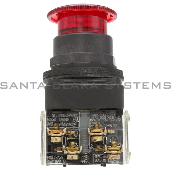Allen Bradley 800H-FRXTQH10RA 2 Pos Twist/Release Illum Push Button Red Product Image