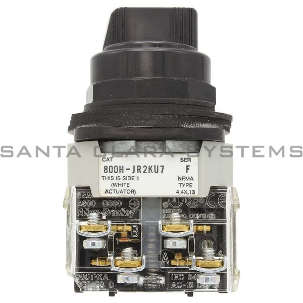 Allen Bradley 800H-JR2KU7AAXX 3 Pos Maint Black Std Knob Product Image