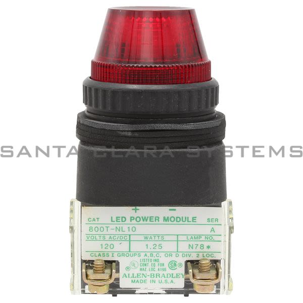 Allen Bradley 800H-QRL10R Pilot Light Product Image