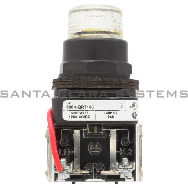 Allen Bradley 800H-QRT10C Pilot Light Product Image