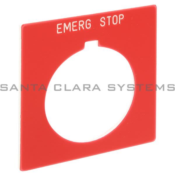 Allen Bradley 800H-W372 Legend Plate | Emerg. Stop Product Image