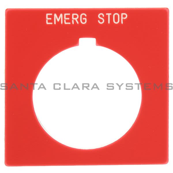 Allen Bradley 800H-W372 Legend Plate | Emerg. Stop Product Image