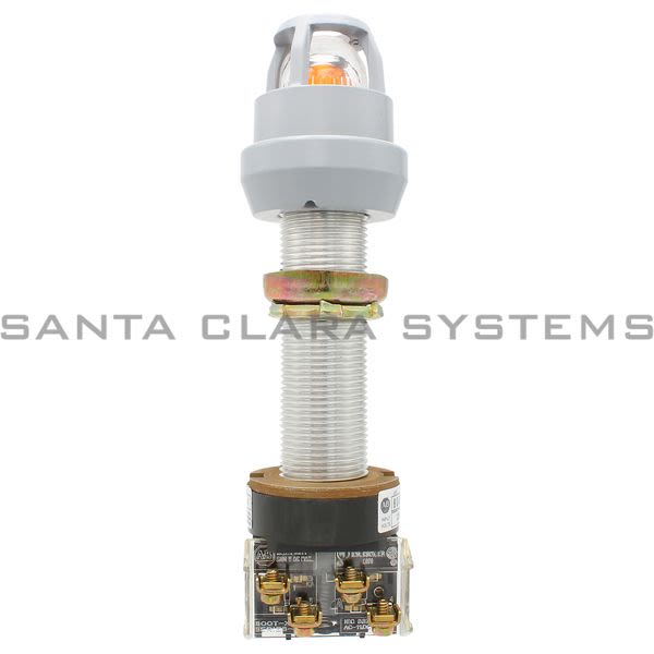 Allen Bradley 800HL-PPB16A Heavy Duty Illuminated Push Button Xfmr Type 120V Amber Lens NEMA 7 & 9 Product Image