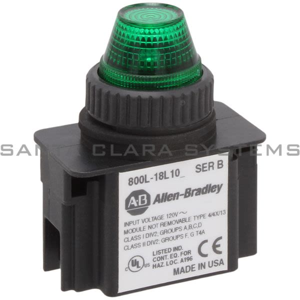 Allen Bradley 800L-18L10G Indicator Light Product Image