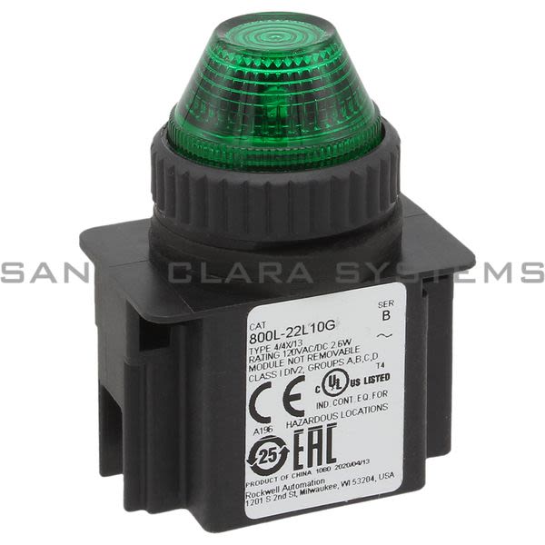 Allen Bradley 800L-22L10G Indicator Light Product Image