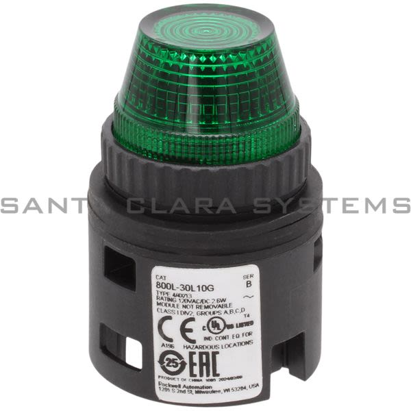 Allen Bradley 800L-30L10G LED Indicator Light Product Image