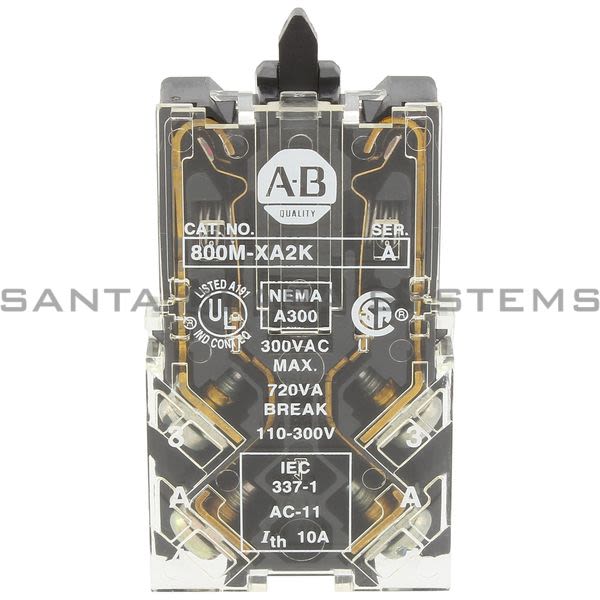 Allen Bradley 800M-XA2K Contact Block | Large Screw With Pressure Plates Product Image
