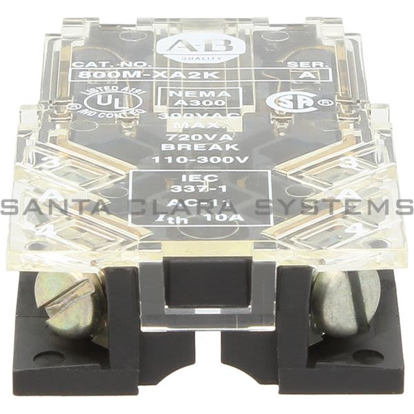 Allen Bradley 800M-XA2K Contact Block | Large Screw With Pressure Plates Product Image