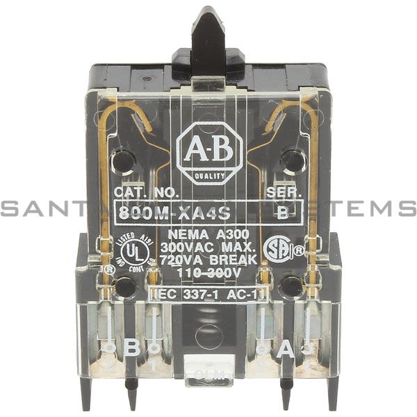 Allen Bradley 800M-XA4S Contact Block Product Image