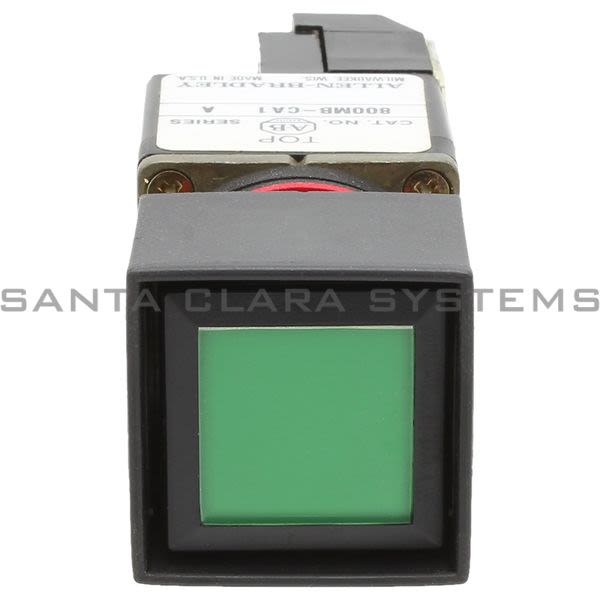 Allen Bradley 800MB-CA1D1S Small Square Flush Head Push Button Green Unit 1 N.C. Product Image