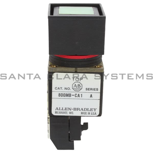 Allen Bradley 800MB-CA1D1S Small Square Flush Head Push Button Green Unit 1 N.C. Product Image