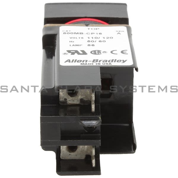 Allen Bradley 800MB-CP16R Small Square Pilot Light Xfmr 120V 50/60Hz Red Lens Product Image
