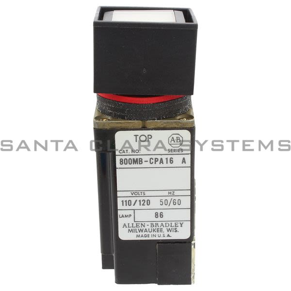 Allen Bradley 800MB-CPA16XA Small Square Illuminated Push Button Flush Head Product Image