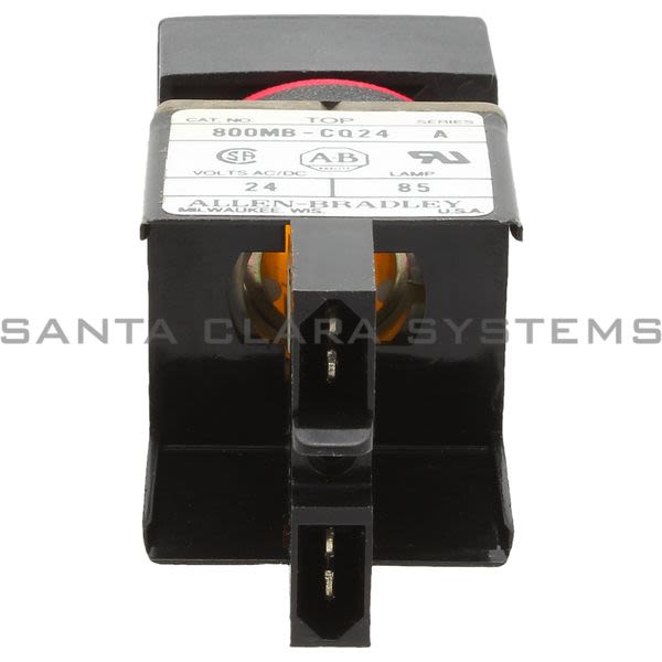Allen Bradley 800MB-CQ24A Small Square Full Volt. Pilot Light 24V Amber Lens Product Image