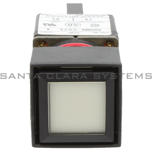 Allen Bradley 800MB-CQ24C Small Square Full Volt Pilot Light W/Term Cover Clear Lens Product Image