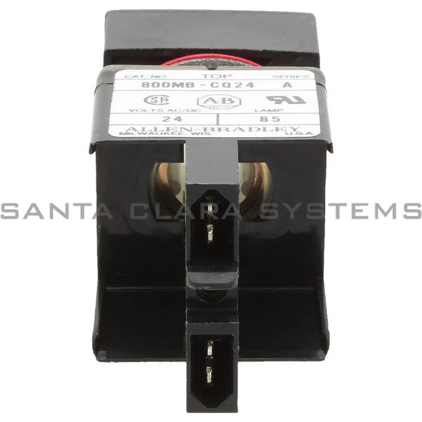Allen Bradley 800MB-CQ24C Small Square Full Volt Pilot Light W/Term Cover Clear Lens Product Image