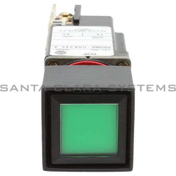 Allen Bradley 800MB-CQAL24GAK Small Square Illuminated Push Button Flush Head Full Voltage 24V Red LED 1 N.O 1 N.C. Product Image