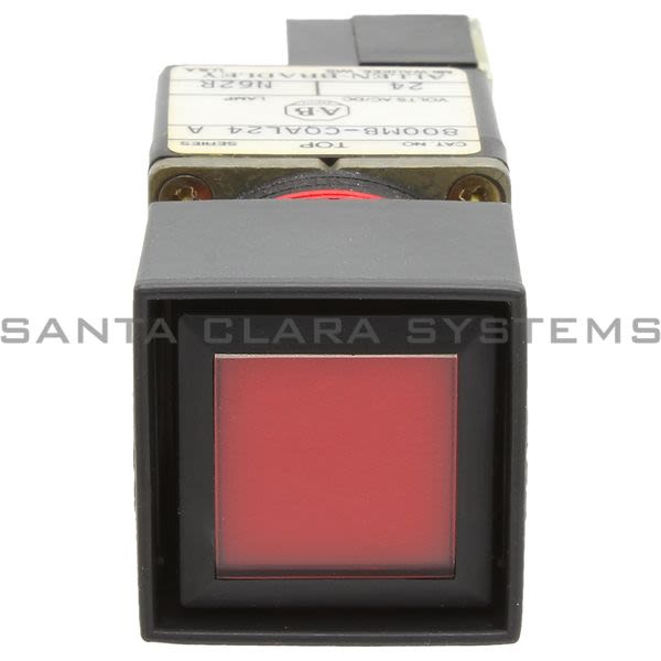 Allen Bradley 800MB-CQAL24RD1 Small Square Illuminated Push Button Flush Head Full Voltage 24V Red LED 1 N.O 1 N.C. Product Image