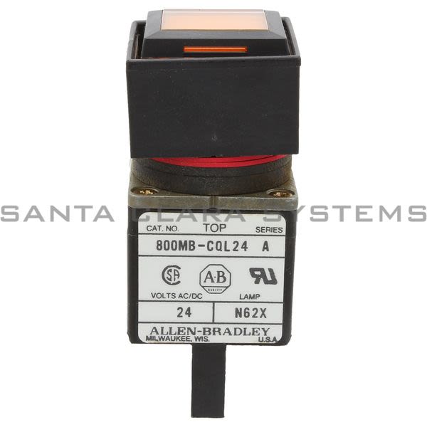 Allen Bradley 800MB-CQL24A Small Square Full Volt Pilot Light Amber LED Product Image