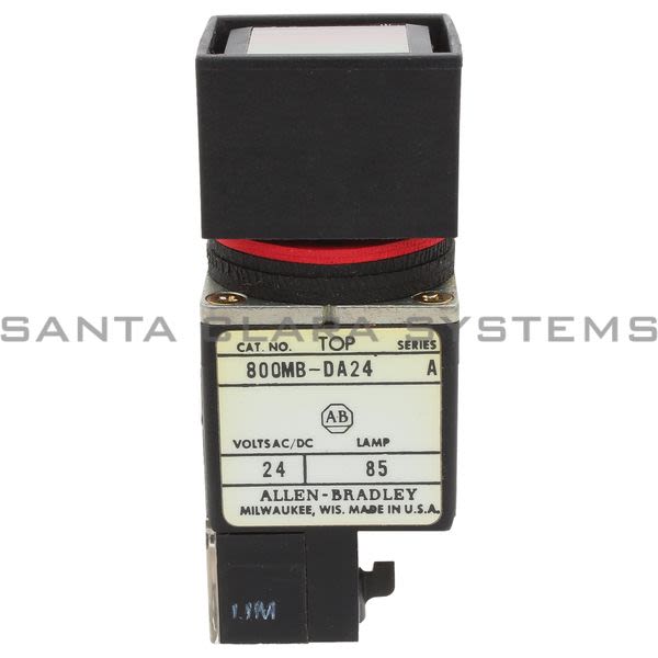 Allen Bradley 800MB-DA24GRA Illuminated Push Button: 1/2 Red & 1/2 Green Button Product Image