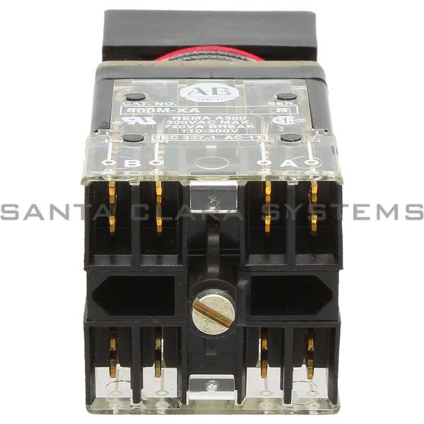 Allen Bradley 800MB-DB16B64 Square Dual Operator Momentary Push Button Top Flush Button: Green Bottom Extended Button:Red 2 N.O. 2 N.C. Product Image