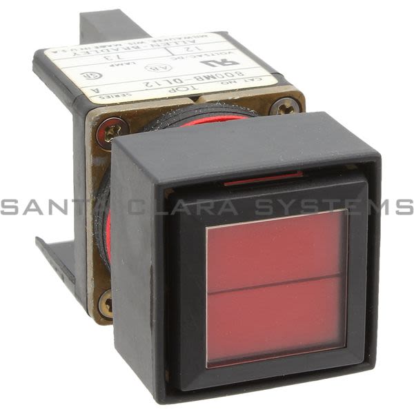 Allen Bradley 800MB-DL12RR Small Split Face Illuminated 12V Pilot Light Red-Red Product Image